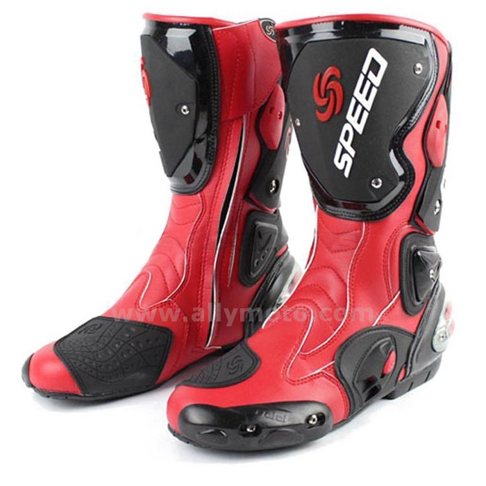131 Boots Racing Motocross Off-Road Motorbike Shoes Black-White-Red Size 40-41-42-43-44-45@4